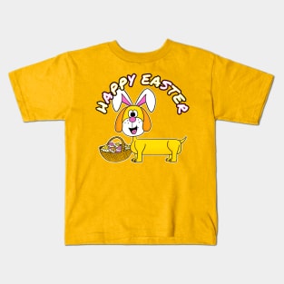 Easter Dachshund Bunny Eggs Dog Lover Kids T-Shirt